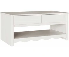 Kavos staliukas su stalčių Drammen Balta 99 x 55 x 45 cm