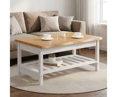 VidaXL Kavos staliukas EKAI Balta 100 x 60 x 45,5 cm