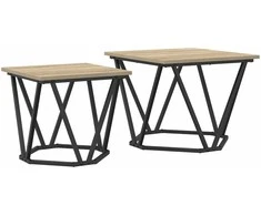 Šoninių staliukų komplektas 2 pcs Sonoma ąžuolas