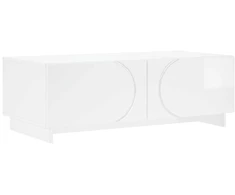 Kavos staliukas Itin blizgi balta 102 x 50,5 x 35 cm