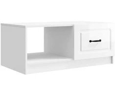 Kavos staliukas Itin blizgi balta 90 x 50 x 37 cm