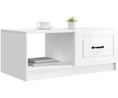 Kavos staliukas Itin blizgi balta 90 x 50 x 37 cm