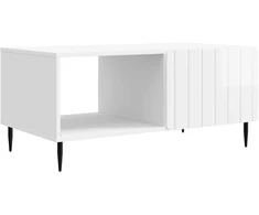 Kavos staliukas Itin blizgi balta 90 x 50 x 40 cm