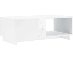 Kavos staliukas Itin blizgi balta 95 x 50,5 x 35 cm