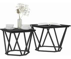 Šoninių staliukų komplektas 2 pcs juoda ąžuolo 50 x 50 x 40 cm