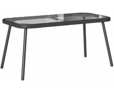 Kavos staliukas Juoda 90 x 45 x 43 cm poliratanas
