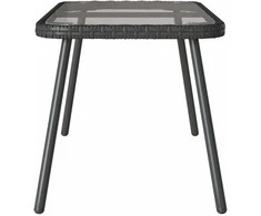 Kavos staliukas Juoda 90 x 45 x 43 cm poliratanas