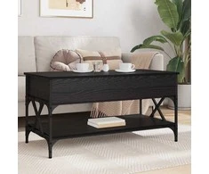 Kavos staliukas Juodas ąžuolas 100 x 50 x 50 cm