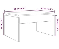 kavos staliukas Old Wood 68x50x38 cm Engineered Wood