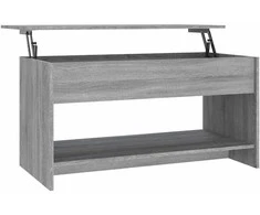 Kavos staliukas, pilkas ąžuolo, 102x50x52,5cm, apdirbta mediena