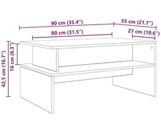Kavos staliukas Senas medis 90 x 55 x 42,5 cm Apdirbta mediena