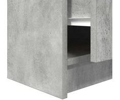 kavos staliukas su stalčiais, betoninis pilkas, 70,5x70x40 cm