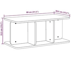 Kavos staliukas Vaško ruda 80 x 39,5 x 33,5 cm Pušies masyvas