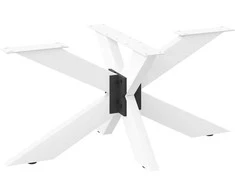 Kavos staliuko koja, voro formos, balta, 98x58x(42-43) cm, plienas