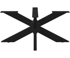 Kavos staliuko koja, voro formos, juoda, 98x58x(42-43) cm, plienas