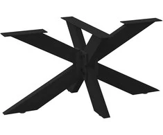 Kavos staliuko koja, voro formos, juoda, 98x58x(42-43) cm, plienas