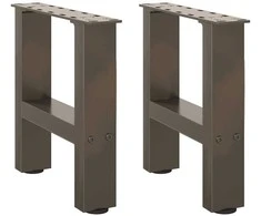 Kavos staliuko kojelės, 2 vnt., 40 x (30-31) cm, natūralus plienas