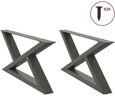 Kavos staliuko kojos, 2 vnt., antracito spalvos, 70x(30-31,3) cm, plienas