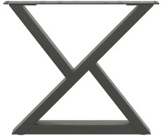 Kavos staliuko kojos, 2 vnt., antracito spalvos, 50x(42-43,3) cm, plienas
