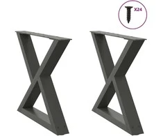 Kavos staliuko kojos, 2 vnt., antracito spalvos, 60x(42-43,3) cm, plienas