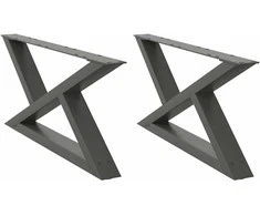 Kavos staliuko kojos, 2 vnt., antracito spalvos, 70x(30-31,3) cm, plienas