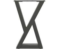 Kavos staliuko kojelės, 2 vnt., antracito spalvos, 38x(42-43,3) cm, plienas