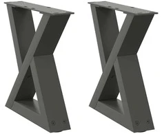 Kavos staliuko kojos, 2 vnt., antracito spalvos, 30x(30-31,3) cm, plienas