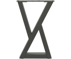 Kavos staliuko kojelės, 2 vnt., antracito spalvos, 28x(42-43,3) cm, plienas