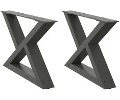 Kavos staliuko kojos, 2 vnt., antracito spalvos, 50x(30-31,3) cm, plienas
