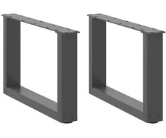 Kavos staliuko kojelės, 2 vnt., antracito spalvos, 50x(30-31) cm, plienas