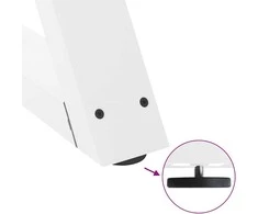 Kavos staliuko kojelės, 2 vnt., baltos, 70x(30-31,3) cm, plienas