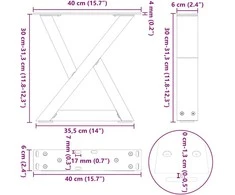 Kavos staliuko kojelės, 2 vnt., baltos, 40x(30-31,3) cm, plienas