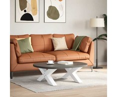 Kavos staliuko kojelės, 2 vnt., baltos, 70x(30-31) cm, plienas, X formos