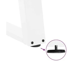 Kavos staliuko kojelės, 2 vnt., baltos, 40x(30-31) cm, plienas, U formos