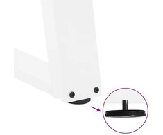 Kavos staliuko kojelės, 2 vnt., baltos, 70x(42-43) cm, plienas, U formos