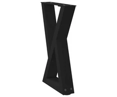 Kavos staliuko kojelės, 2 vnt., juodos, 28x(42-43,3) cm, plienas