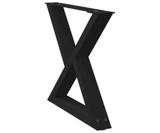 Kavos staliuko kojelės, 2 vnt., juodos, 50x(42-43,3) cm, plienas
