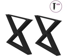 Kavos staliuko kojelės, 2 vnt., juodos, 70x(42-43,3) cm, plienas
