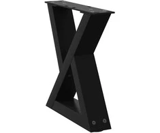 Kavos staliuko kojelės, 2 vnt., juodos, 30x(30-31,3) cm, plienas