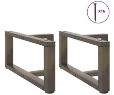 Kavos staliuko kojelės, 2 vnt., juodos, 60x25x(30-31) cm, plienas