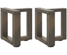 Kavos staliuko kojelės, 2 vnt., juodos, 30x25x(30-31) cm, plienas