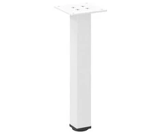 Kavos staliuko kojelės, 4 vnt., baltos, 42-44 cm, plienas