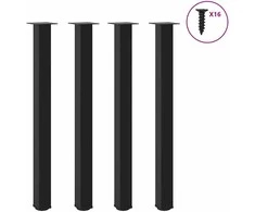 Baro stalo kojos, 4 vnt., juodos, 110-112 cm, plienas