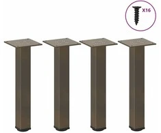 Kavos staliuko kojelės, 4 vnt., natūralus plienas, 30-32 cm, plienas