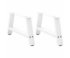 Kavos staliuko kojelės, 2 vnt., baltos, 70x(30-31) cm, plienas, A formos