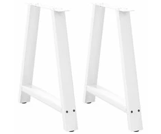 Valgomojo stalo kojelės, 2 vnt., baltos, 70x(72-73) cm, plienas, A formos