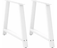 Valgomojo stalo kojelės, 2 vnt., baltos, 100x(72-73) cm, plienas, A formos