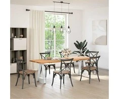 Valgomojo stalo kojelės, 2 vnt., baltos, 60x(72-73) cm, plienas, A formos