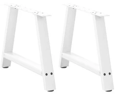 Kavos staliuko kojelės, 2 vnt., baltos, 70x(42-43) cm, plienas, A formos