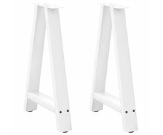 Valgomojo stalo kojelės, A formos, 2 vnt., baltos, 50x(72-73) cm, plienas